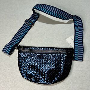 NWT Pretty Simple Westlyn woven crossbody in metallic blue, 3 Sisters Collection